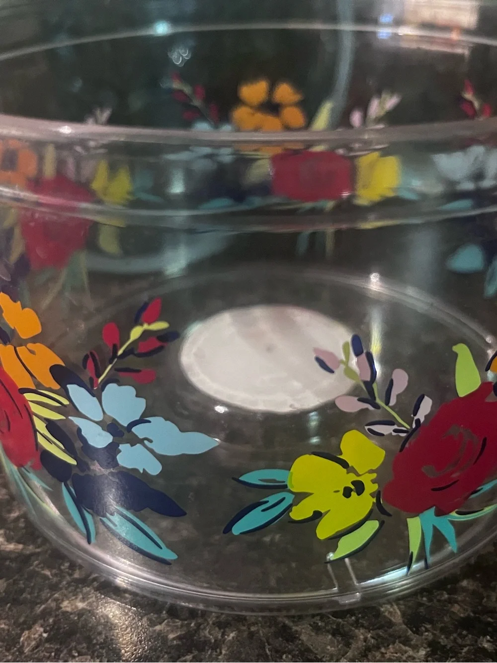 The Pioneer Woman Teal Lidded Floral Acrylic Canister
